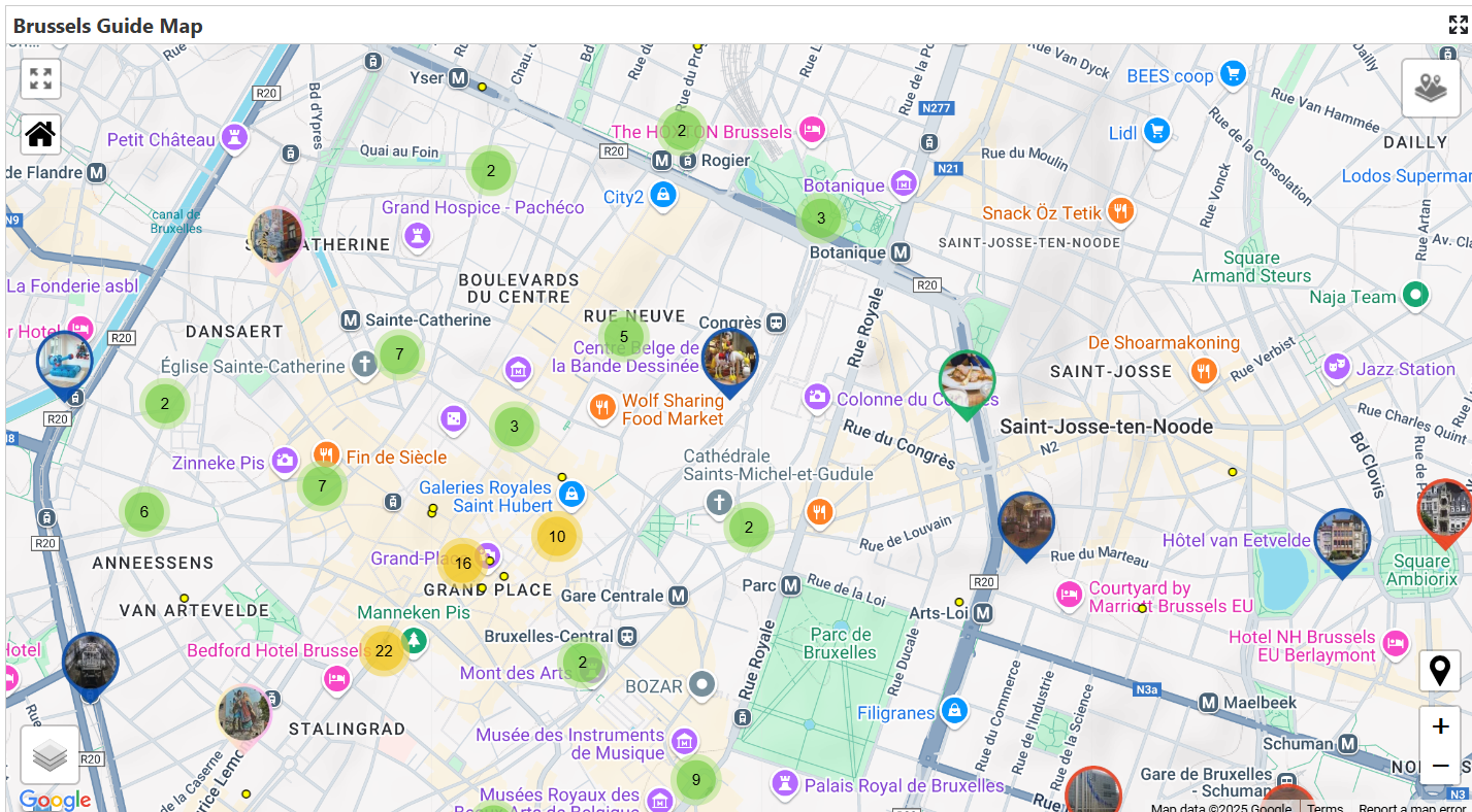 Real-Time users concentration - Wordpress Interactive Web Map
