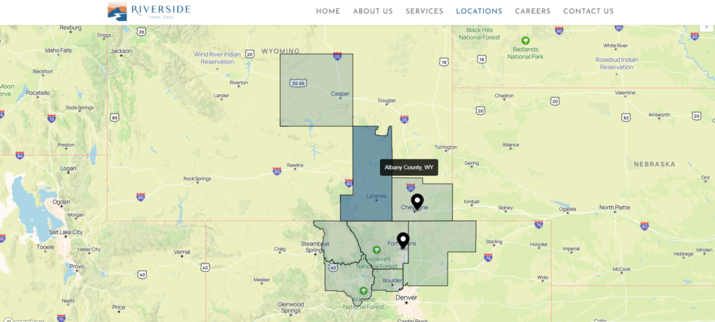 WP Interactive Map - USA Counties Covered - ACF