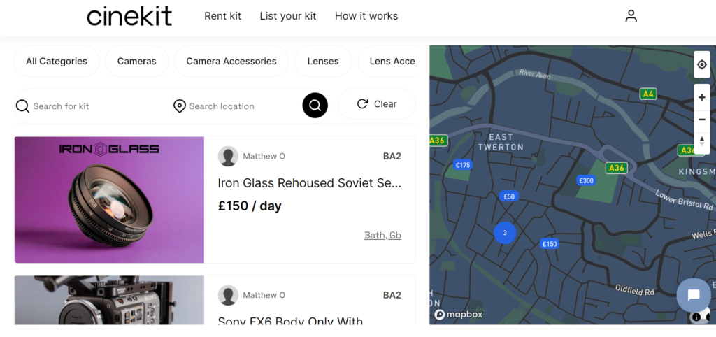 Interactive Map with Search feature