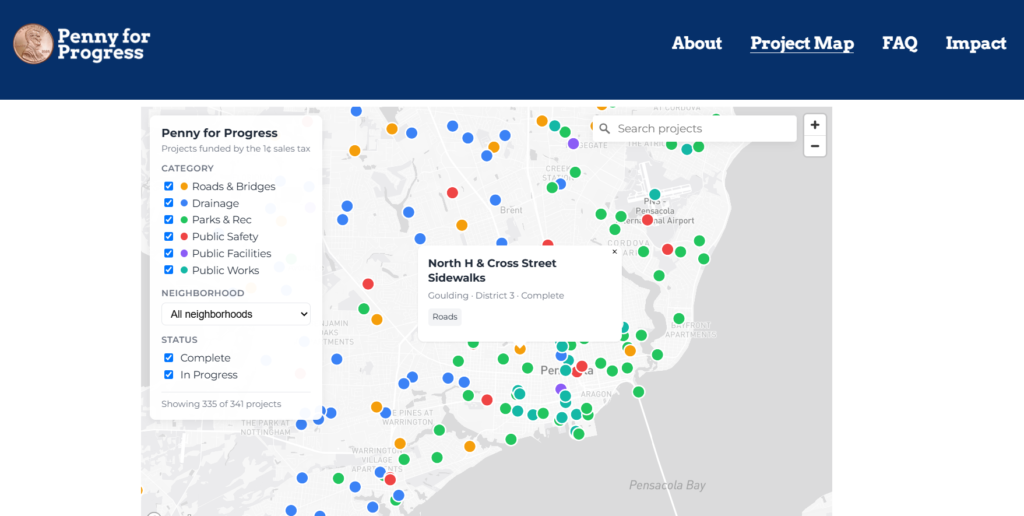 Interactive Mapbox Project Map with Airtable CMS for Campaign Site